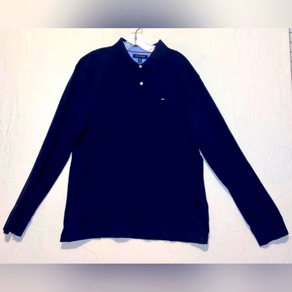 Tommy Hilfiger Dark Blue Long Sleeve Polo - Picture 1 of 7